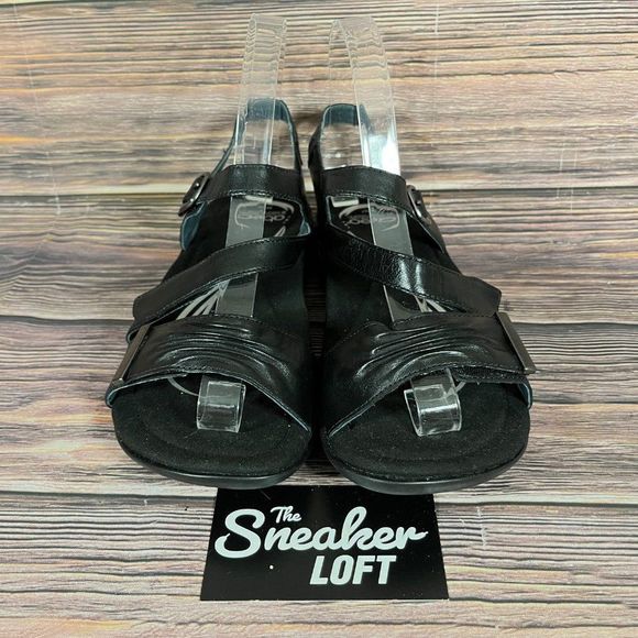 Abeo Bliss Women's Black Strappy Orthopedic Sandals - Picture 2 of 8